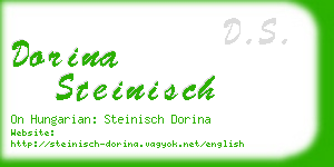 dorina steinisch business card